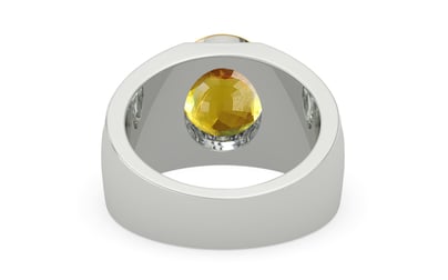Goldcap Thailand Yellow Sapphire Ring Rare Quality (R1)