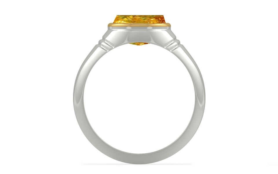 Goldcap Thailand Yellow Sapphire Ring Rare Quality (R7)