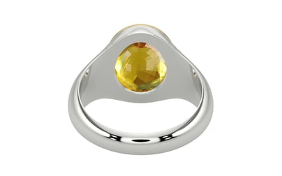 Goldcap Thailand Yellow Sapphire Ring Rare Quality (R7)