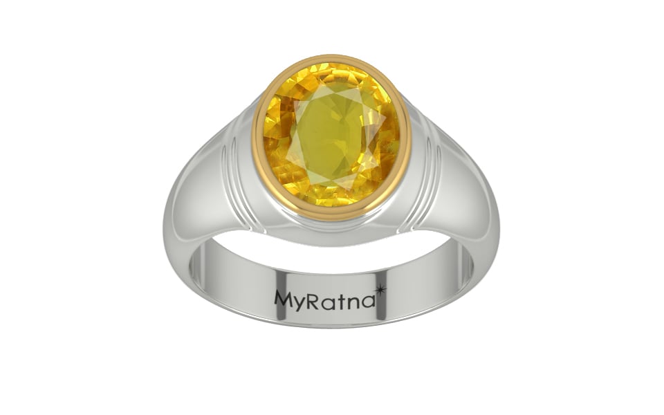 Goldcap Thailand Yellow Sapphire Ring Rare Quality (R7)