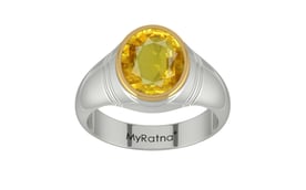 Goldcap Thailand Yellow Sapphire Ring Rare Quality (R7)