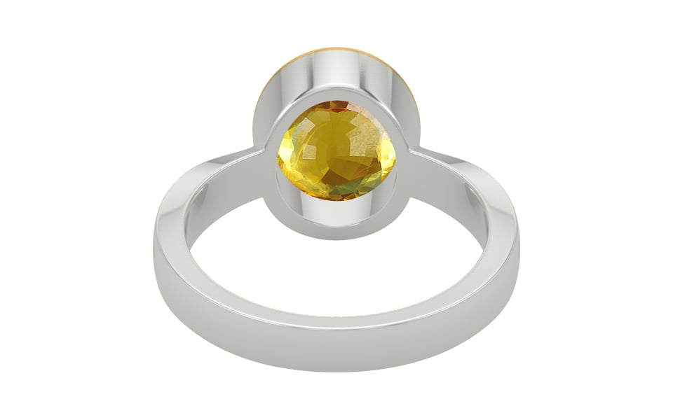 GoldCap Thailand Yellow Sapphire Ring Rare Quality (R9)
