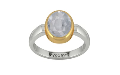 Goldcollet Ceylon White Sapphire Ring Fine Quality (R6)