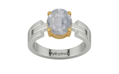 GoldCollet Ceylon White Sapphire Ring Fine Quality (R8)