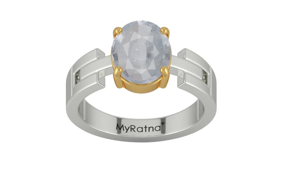 GoldCollet Ceylon White Sapphire Ring Fine Quality (R8)