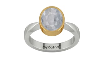 GoldCollet Ceylon White Sapphire Ring Fine Quality (R9)