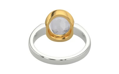 Goldcollet Ceylon White Sapphire Ring Limited Quality (R6)