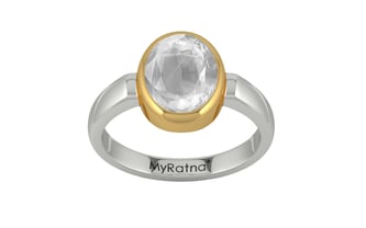 Goldcollet Ceylon White Sapphire Ring Limited Quality (R6)