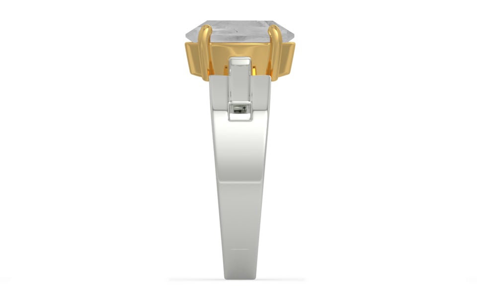 GoldCollet Ceylon White Sapphire Ring Limited Quality (R8)