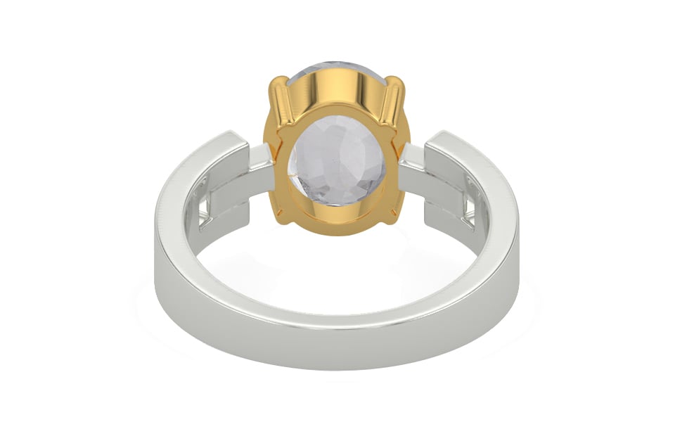 GoldCollet Ceylon White Sapphire Ring Limited Quality (R8)