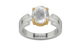 GoldCollet Ceylon White Sapphire Ring Limited Quality (R8)