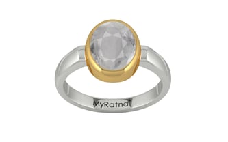 Goldcollet Ceylon White Sapphire Ring Prime Quality (R6)