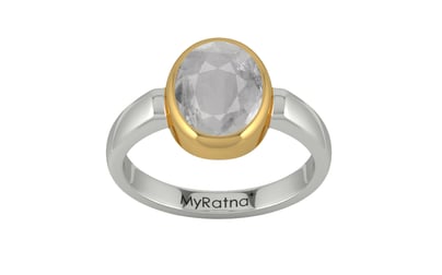 Goldcollet Ceylon White Sapphire Ring Prime Quality (R6)
