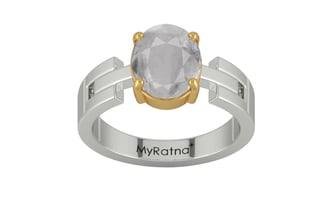 GoldCollet Ceylon White Sapphire Ring Prime Quality (R8)