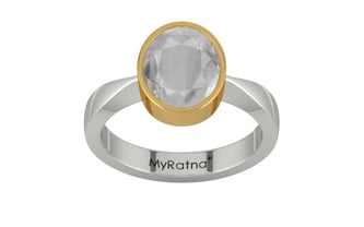 GoldCollet Ceylon White Sapphire Ring Prime Quality (R9)