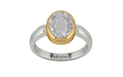 Goldcollet Ceylon White Sapphire Ring Rare Quality (R6)