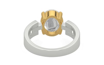 GoldCollet Ceylon White Sapphire Ring Rare Quality (R8)