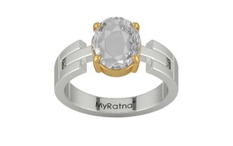 GoldCollet Ceylon White Sapphire Ring Rare Quality (R8)