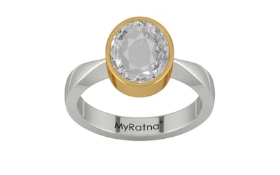 GoldCollet Ceylon White Sapphire Ring Rare Quality (R9)