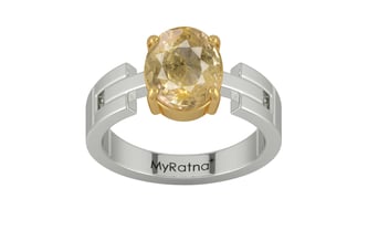 GoldCollet Ceylon Yellow Sapphire Ring Fine Quality (R8)