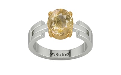 GoldCollet Ceylon Yellow Sapphire Ring Fine Quality (R8)