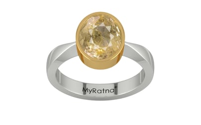 GoldCollet Ceylon Yellow Sapphire Ring Fine Quality (R9)
