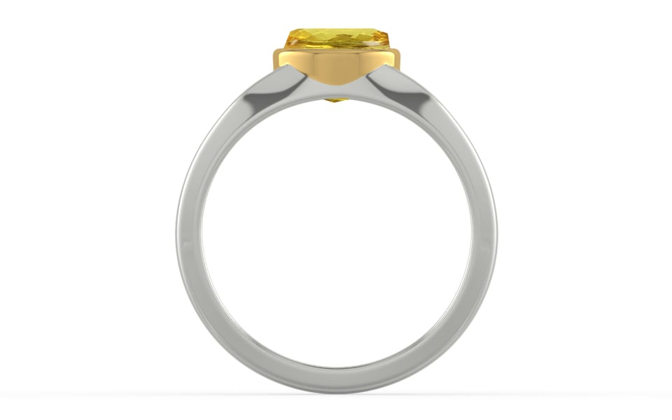 GoldCollet Ceylon Yellow Sapphire Ring Limited Quality (R10)