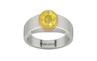 GoldCollet Ceylon Yellow Sapphire Ring Limited Quality (R10)