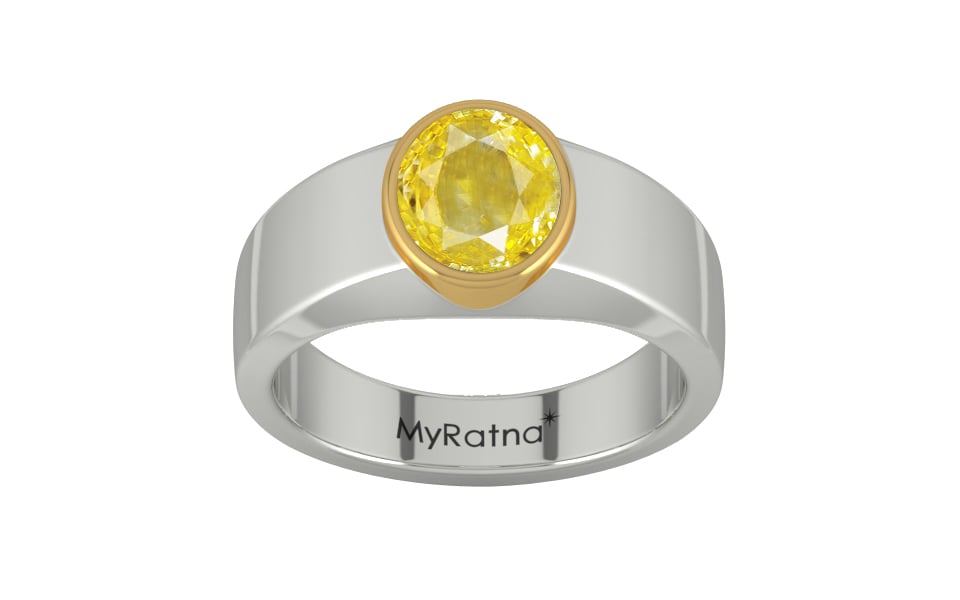 GoldCollet Ceylon Yellow Sapphire Ring Limited Quality (R10)