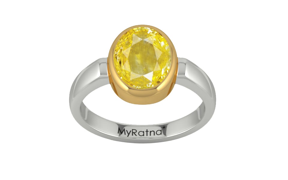 Goldcollet Ceylon Yellow Sapphire Ring Limited Quality (R6)