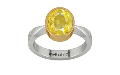GoldCollet Ceylon Yellow Sapphire Ring Limited Quality (R9)