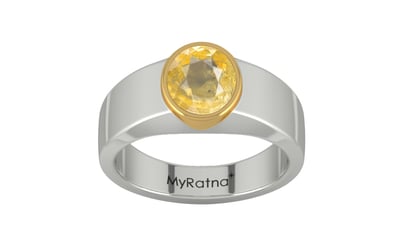 GoldCollet Ceylon Yellow Sapphire Ring Prime Quality (R10)