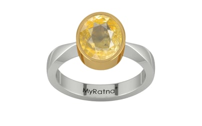 GoldCollet Ceylon Yellow Sapphire Ring Prime Quality (R9)