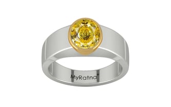 GoldCollet Ceylon Yellow Sapphire Ring Rare Quality (R10)