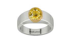 GoldCollet Ceylon Yellow Sapphire Ring Rare Quality (R10)