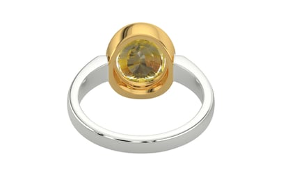 Goldcollet Ceylon Yellow Sapphire Ring Rare Quality (R6)