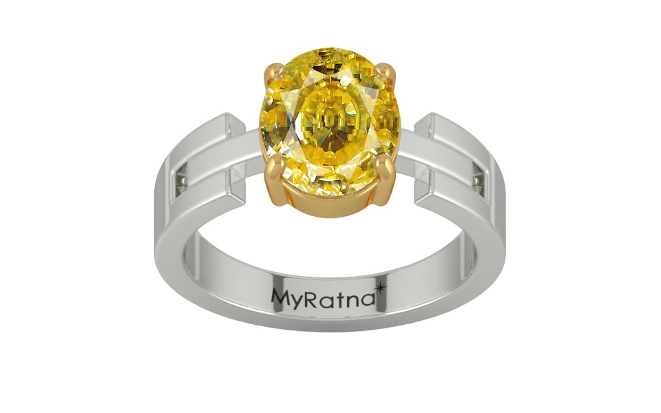GoldCollet Ceylon Yellow Sapphire Ring Rare Quality (R8)