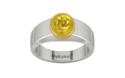 GoldCollet Thailand Yellow Sapphire Ring Limited Quality (R10)