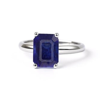Grand Heritage 925 Sterling Silver Blue Sapphire Stone Ladies’ Ring