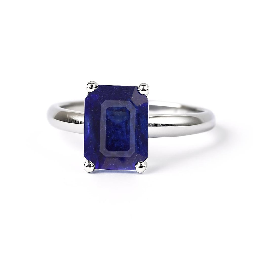 Grand Heritage 925 Sterling Silver Blue Sapphire Stone Ladies’ Ring