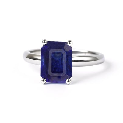 Grand Heritage 925 Sterling Silver Blue Sapphire Stone Ladies’ Ring