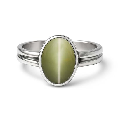 Grand Heritage 925 Sterling Silver Cat's Eye Stone Ladies’ Ring