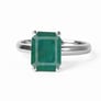 Grand Heritage 925 Sterling Silver Emerald Stone Ladies’ Ring