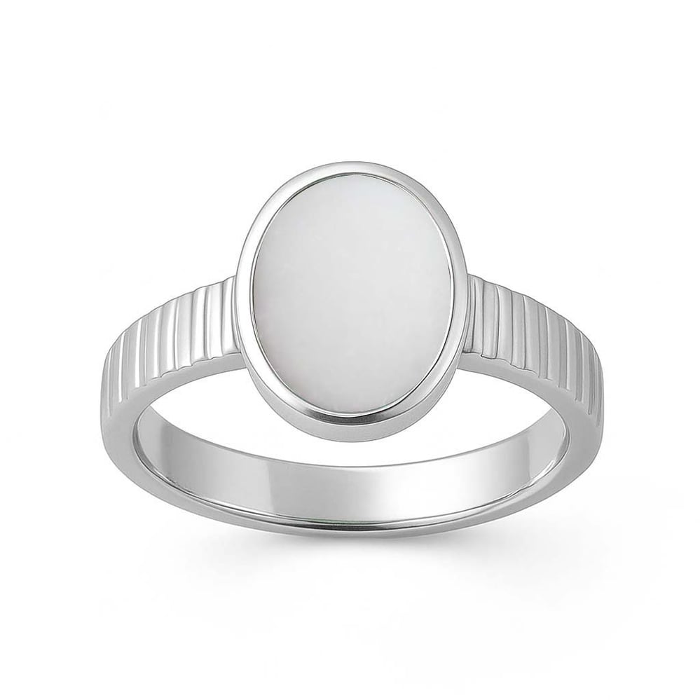 Grand Heritage 925 Sterling Silver Opal Stone Ladies’ Ring
