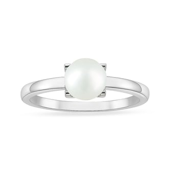 Grand Heritage 925 Sterling Silver Pearl Stone Ladies’ Ring