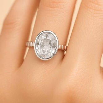 Grand Heritage 925 Sterling Silver Zircon Stone Ladies’ Ring