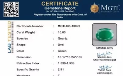 Green Onyx - 10.03 Carat Prime Quality GO-13092