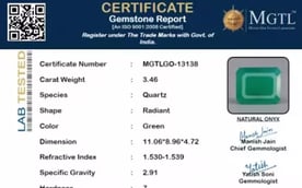 Green Onyx - 3.46 Carat Prime Quality GO-13138