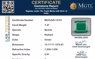 Green Onyx - 7.27 Carat Limited Quality GO-13101