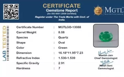 Green Onyx - 8.08 Carat Prime Quality GO-13088